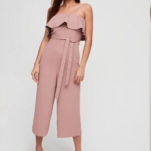 Aritzia Babaton Flutter Strapless Jumpsuit